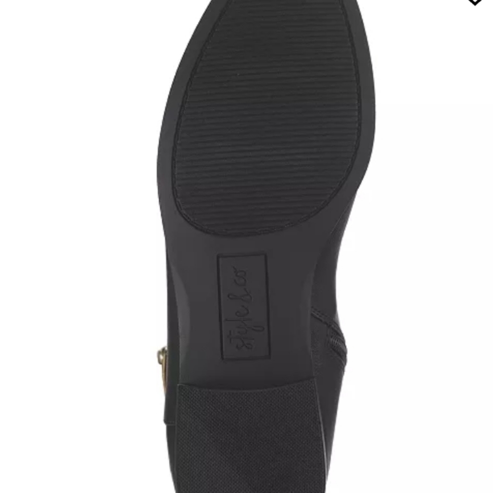 Style & Co Kimmball Over-the-Knee Boots Black Micro -8 - Picture 2 of 5